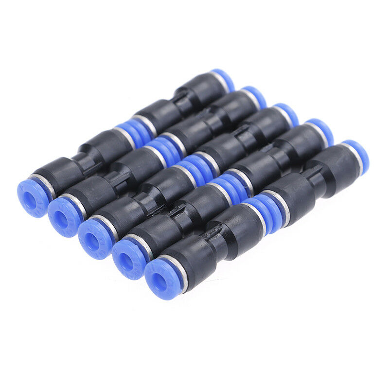 10Pcs pu-4mm straight push in air pneumatic tube fitting coupler union co.l8