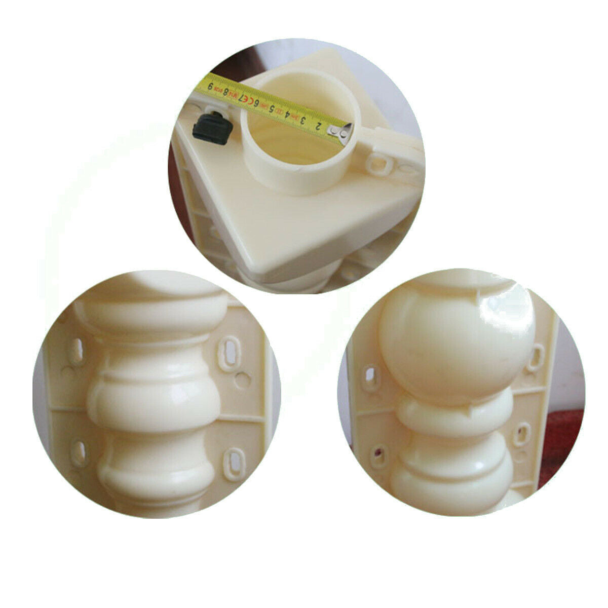 Moulds Balustrades Mold Front Back Part for Concrete Plaster Cement Garden Decor