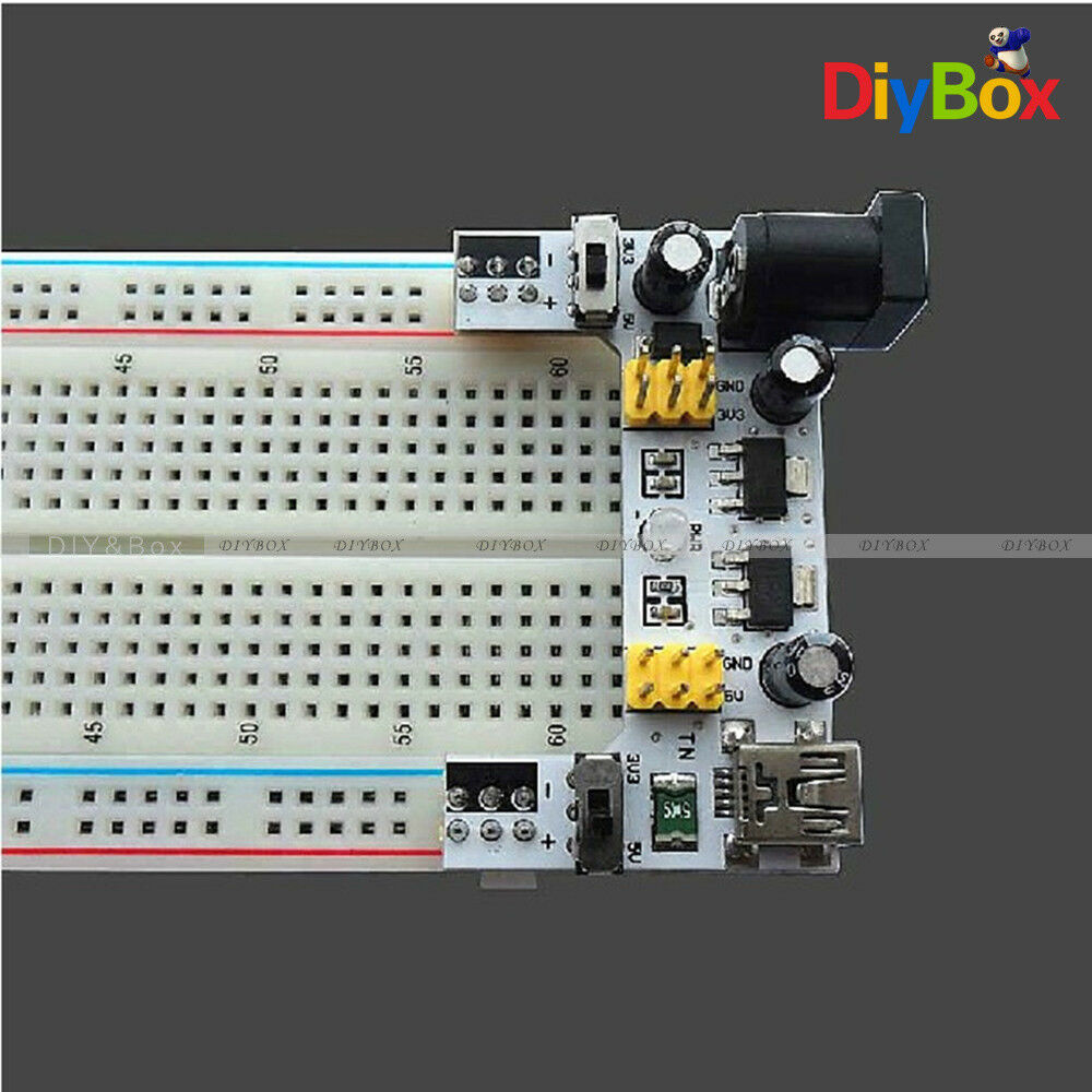 MB102 Mini USB Breadboard Power Supply Module DC 7-12V for Arduino Bread Board