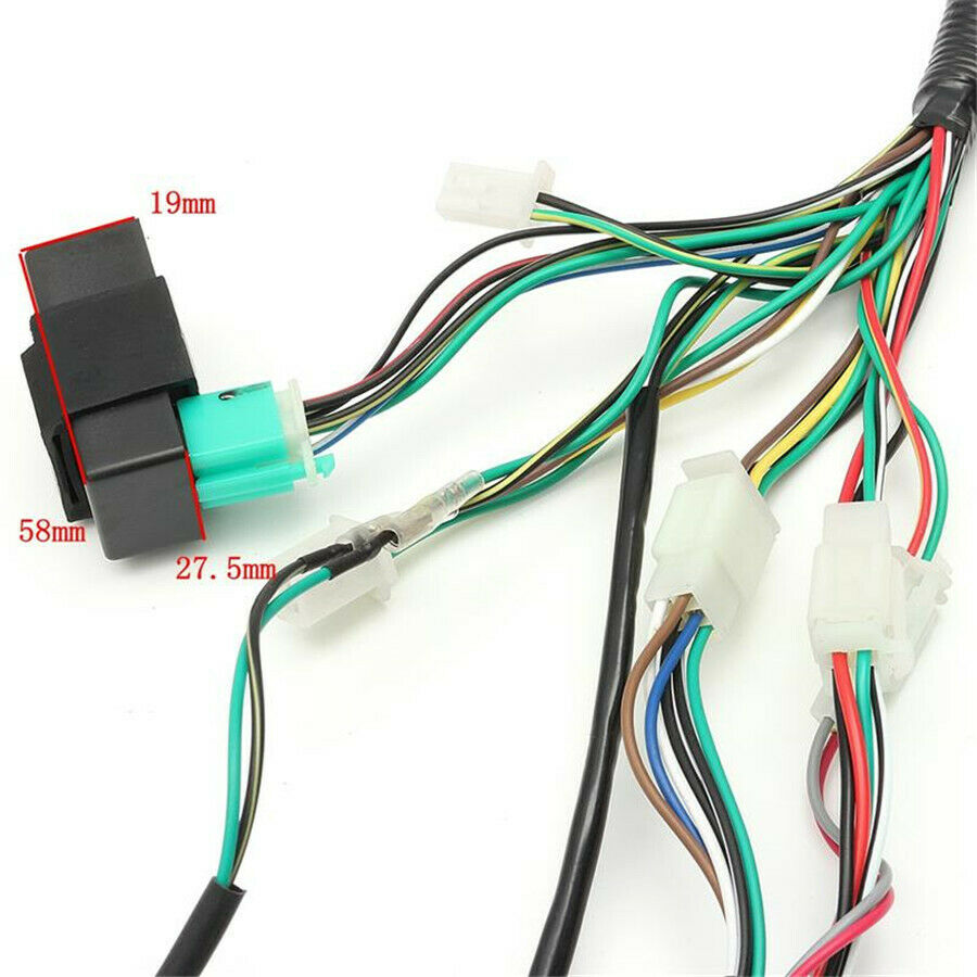 Universal Wiring Harness Loom Solenoid Coil Rectifier CDI 50 70 90 110 125cc ATV