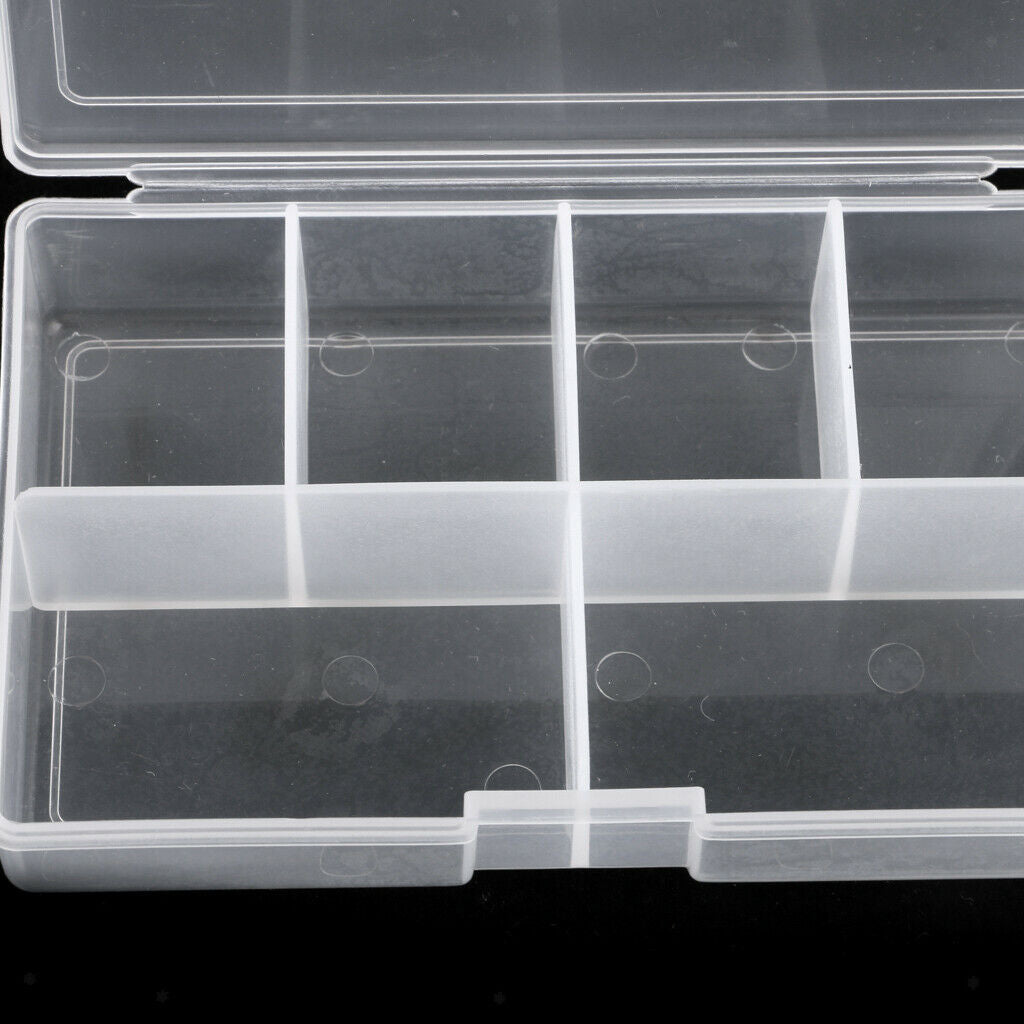 Transparent Fishing Lure Box 6 Grids Fishing Beads Snaps Jig Container Case