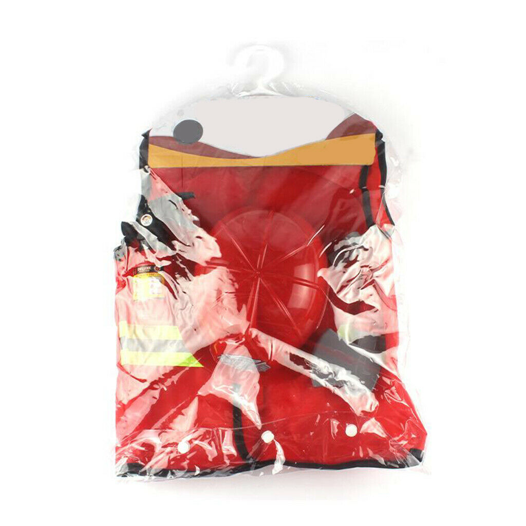 Kids Fireman Costume Set Kids Fire Suits Role Play Firefighter Dress Suits