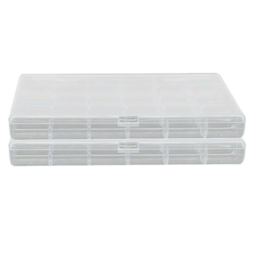 2Pcs Case Display Holder Box for Ring Jewelry Earrings Nail Art Trinkets