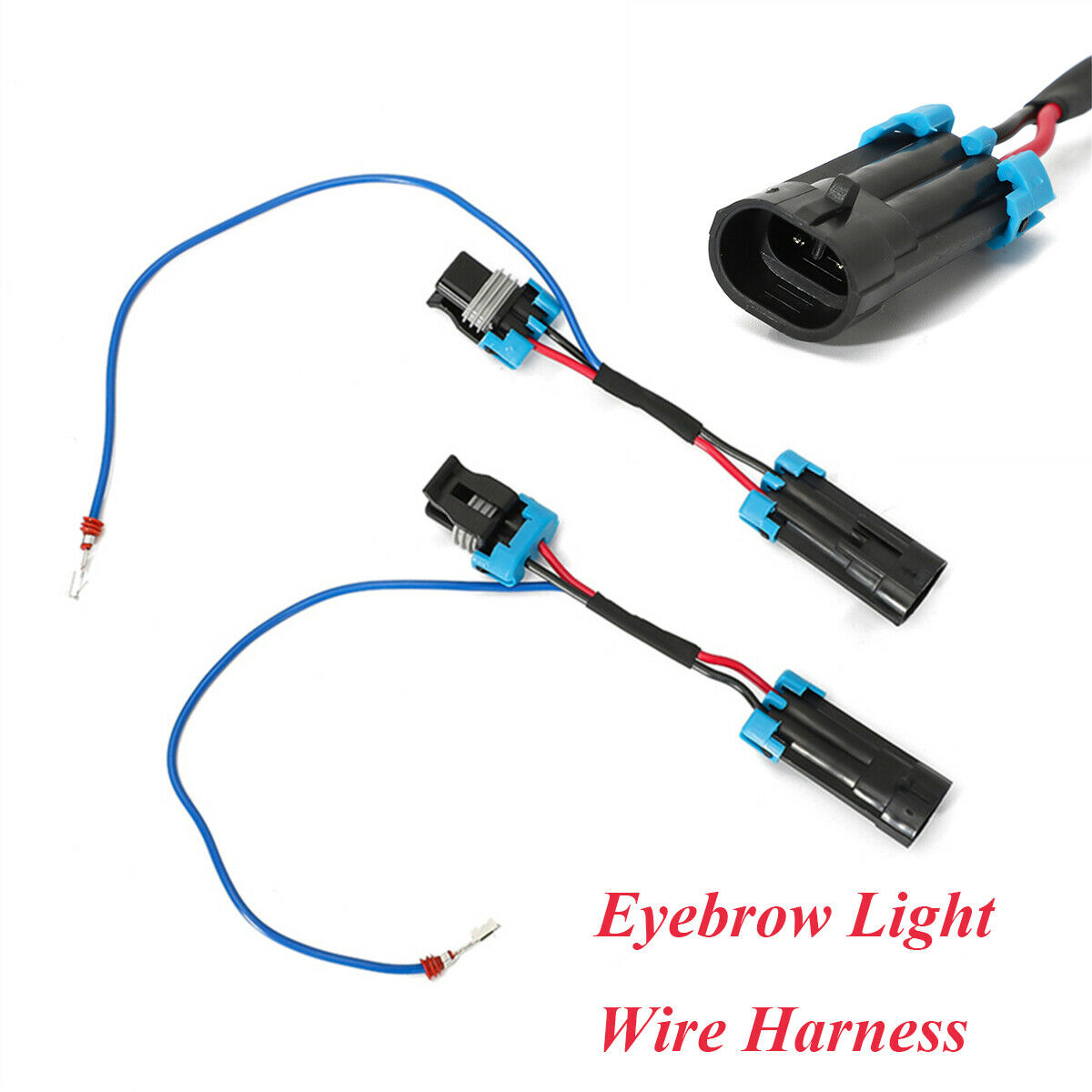2PCS Eyebrow Light Wiring Harness Cable For 19-up Polaris Rzr1000xp W/Fang Light