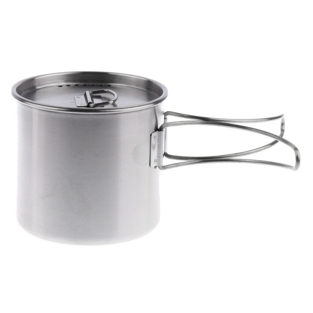 500ml Stainless Steel Anti-corrosion Portable Cooking Cup Bottle with Handle