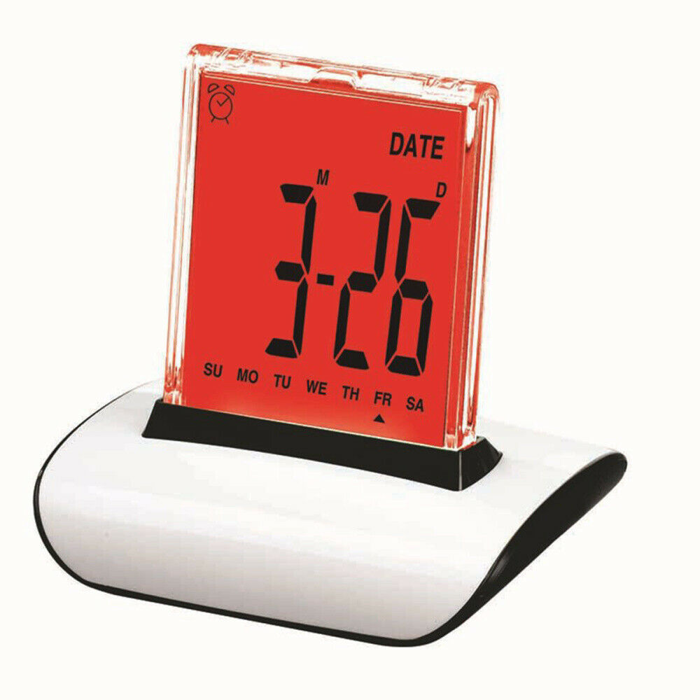 Digital LCD Alarm Clock 7 Color LED Backlight Desk Clock Thermometer Timer Light