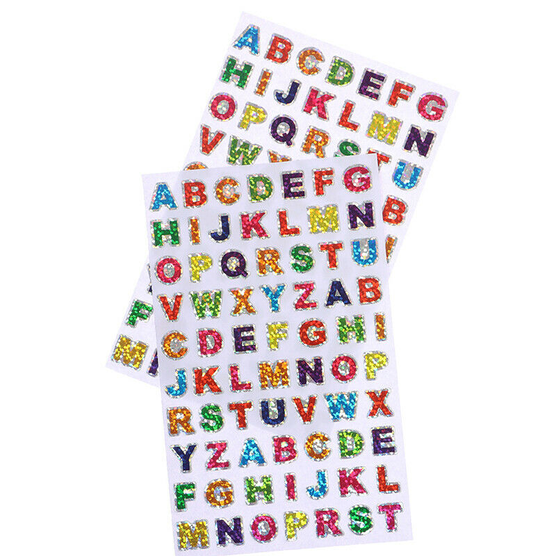 700pcs/10sheet Glitter Letter Self-Adhesive Stickers For Scrapbook Embell.l8