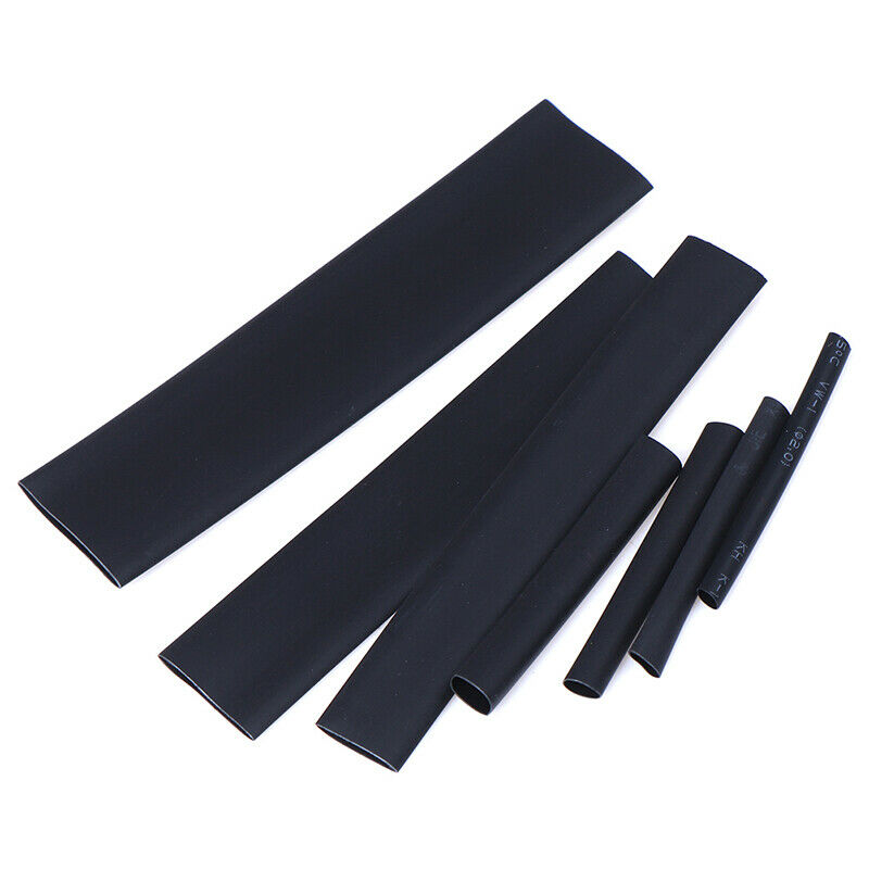 127pcs 7 Sizes 2:1 Electronic Heat Shrink Tubing Tube Sleeve Wrap Wire BlaC WF