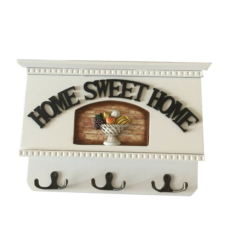 Mail Holder for Wall Key Rack for Wall White Decorative Entryway Organizer fN4E8