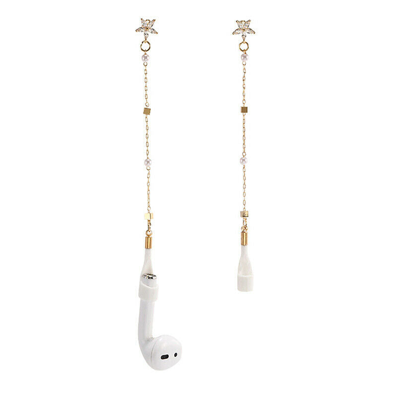 2pcs Anti-Lost Earring Chains Bluetooth Earphone Holder Unisex Earrings Fashion