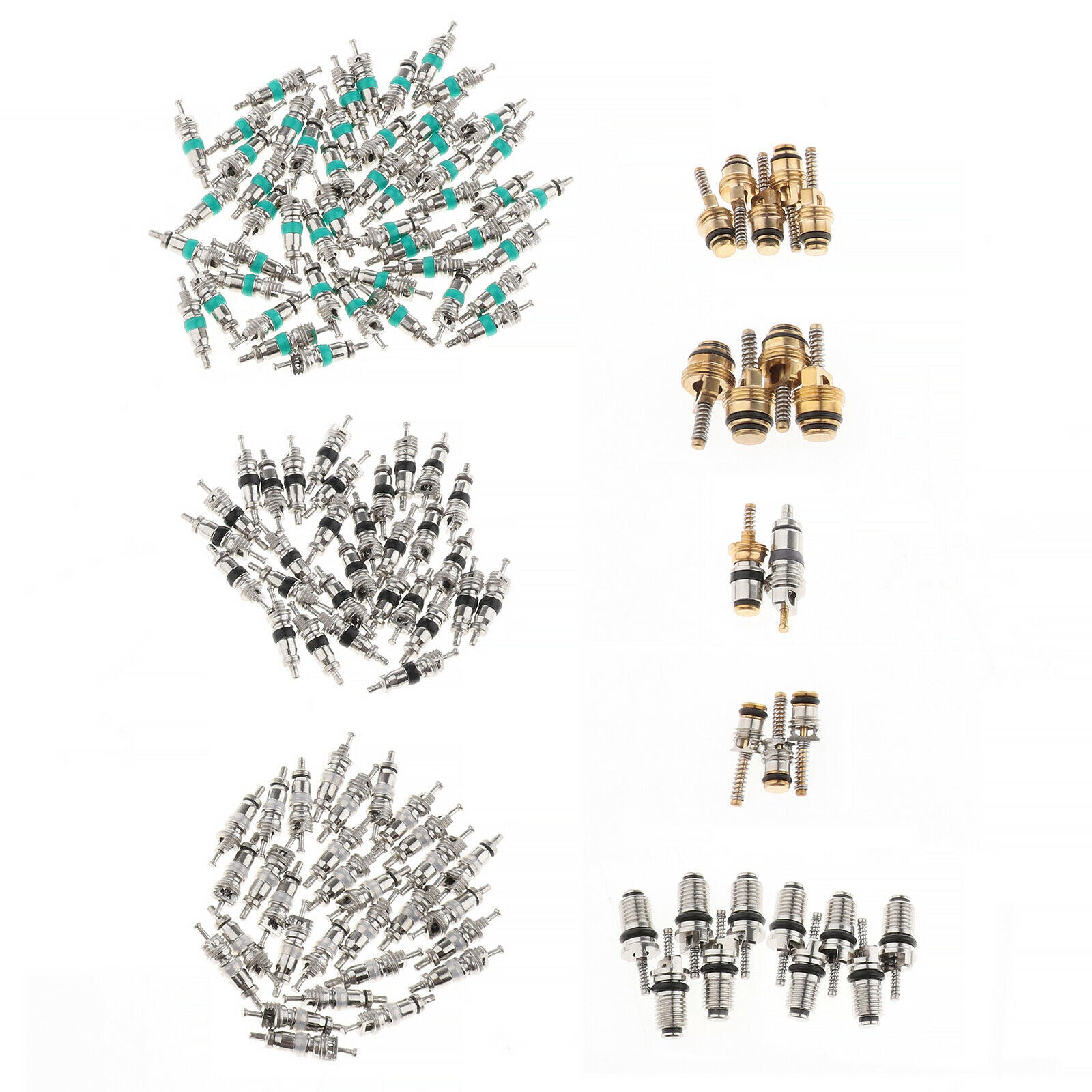 134Pcs Assorted A/C Schrader Valve Core &Tool HVAC R134a Kit In Portable Box