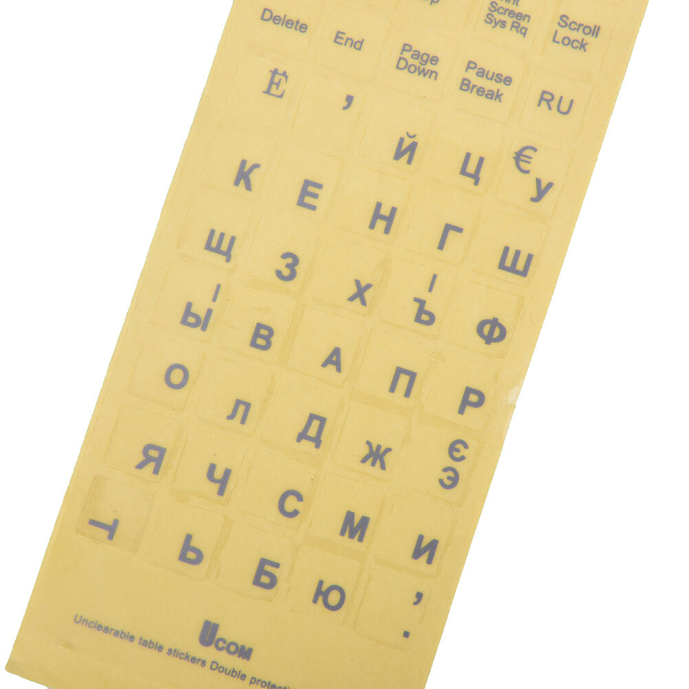 3x Russian Transparent Keyboard Stickers Letters for Laptop Notebook Compu.l8