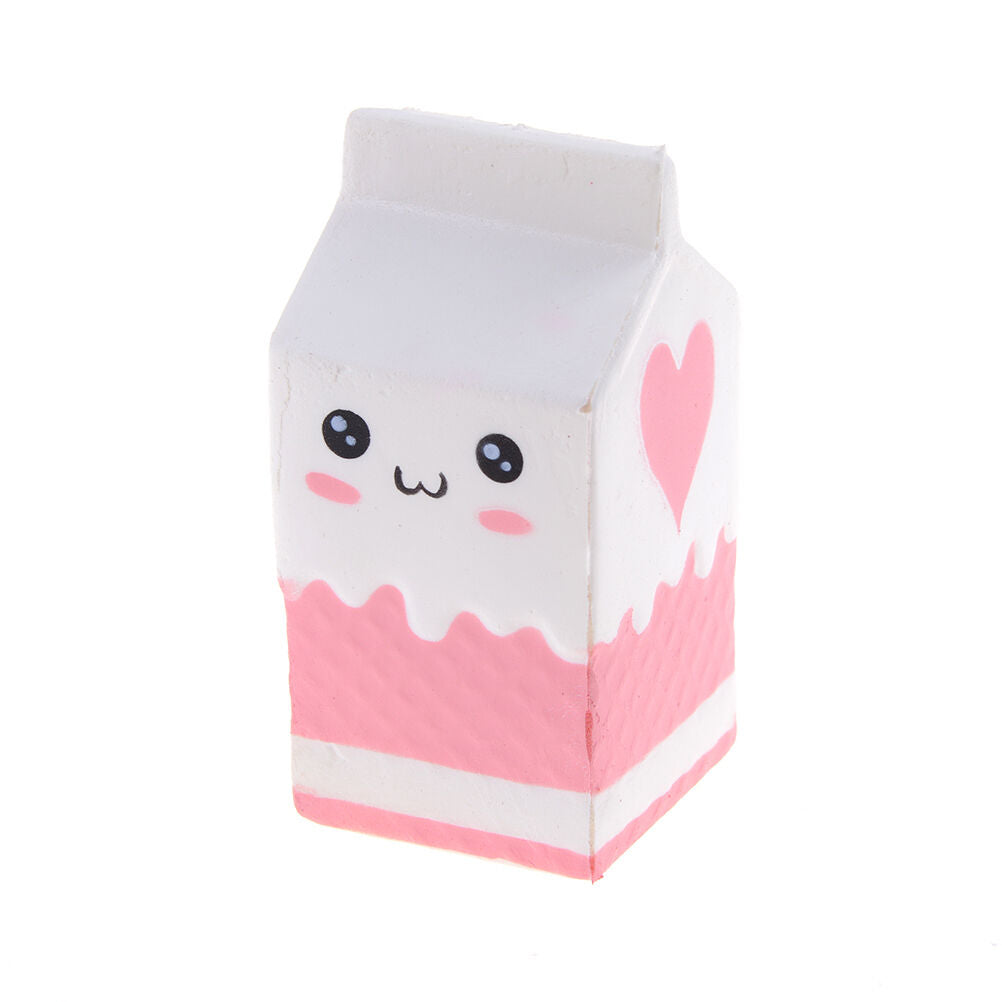Cute  Milk Box Slow Rising Scented Cartoon Bread Hand Pillow To.l8