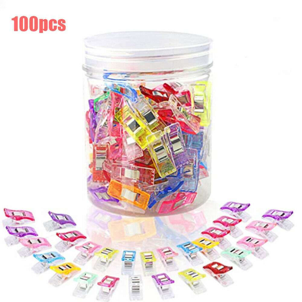100Pcs Multicolor Plastic Clip Home Sewing Handmade Accessories Quilt Cloth Clip