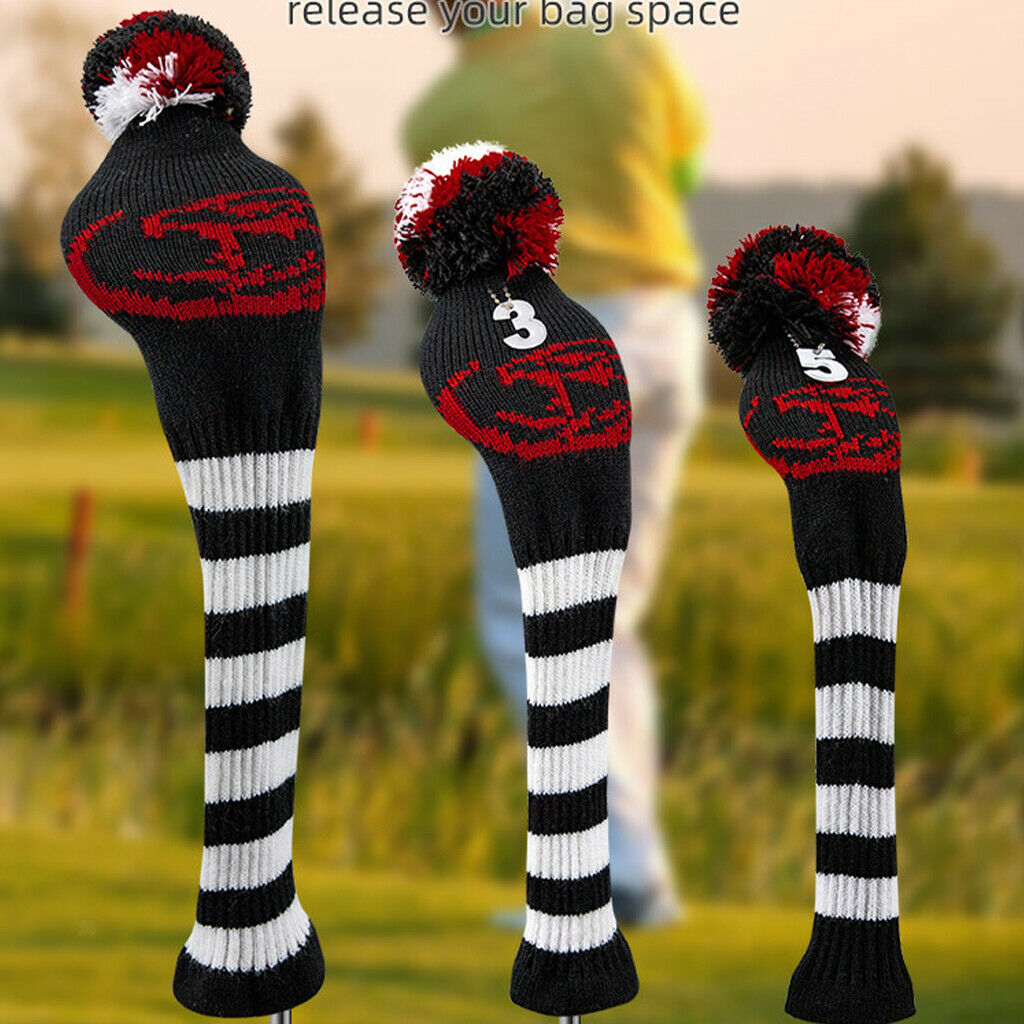 3x Totem Pattern Golf Head Cover Club Wood Headcover Protector Golfer Gift