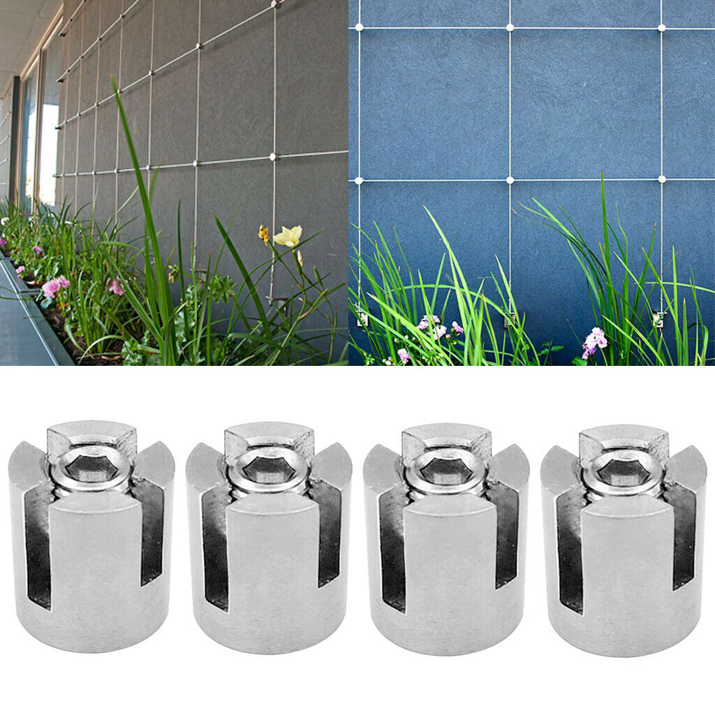 3mm Wire Rope Holder Cross Clip 316 Marine Grade Stainless Steel Made 4pcs