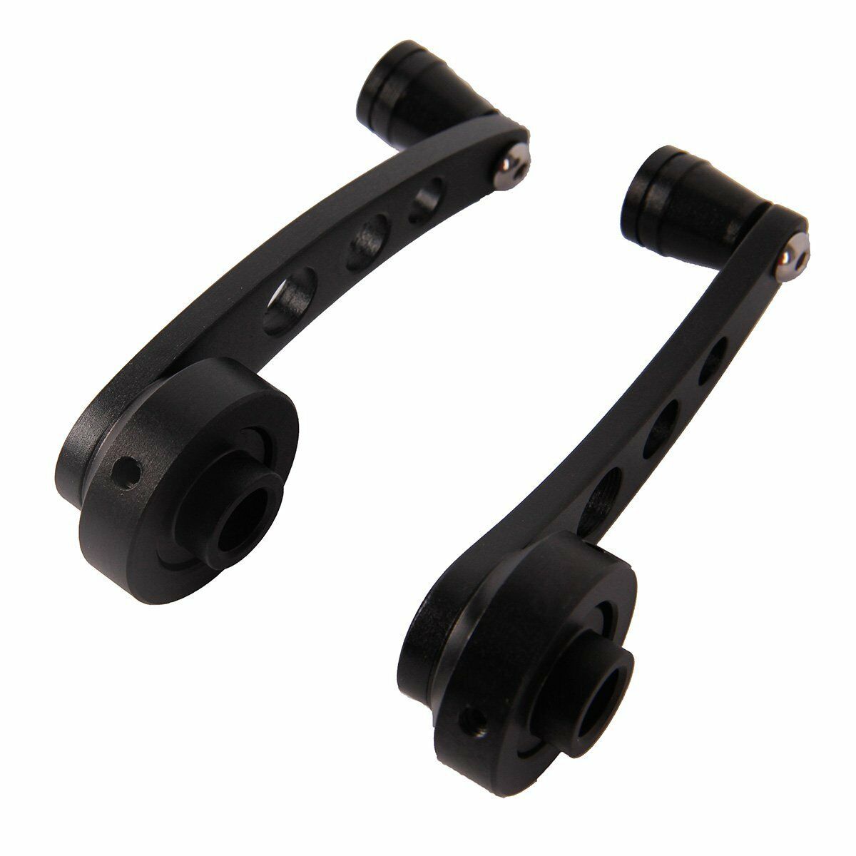 2 pcs Universal BLACK Chrome Aluminum Car SUV Window/Door/Winder Crank Handles