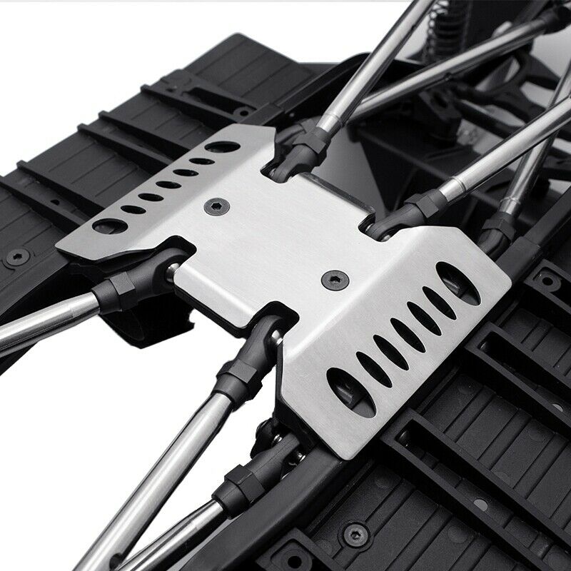 Stainless Steel Bottom Plate Protector Chassis Armor Skid Plate for 1/10 RC ClT2