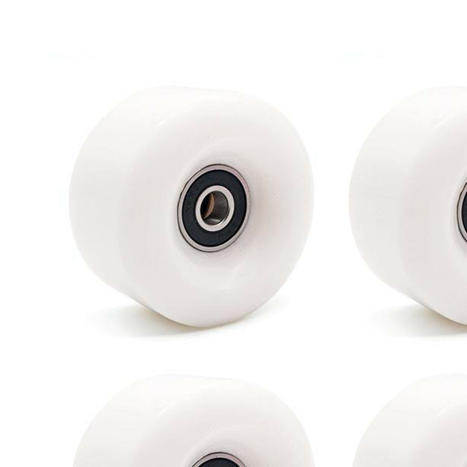 2X Inline Skate Wheel PU Wear-Resistant 58mm 82A Wheels Replacement White