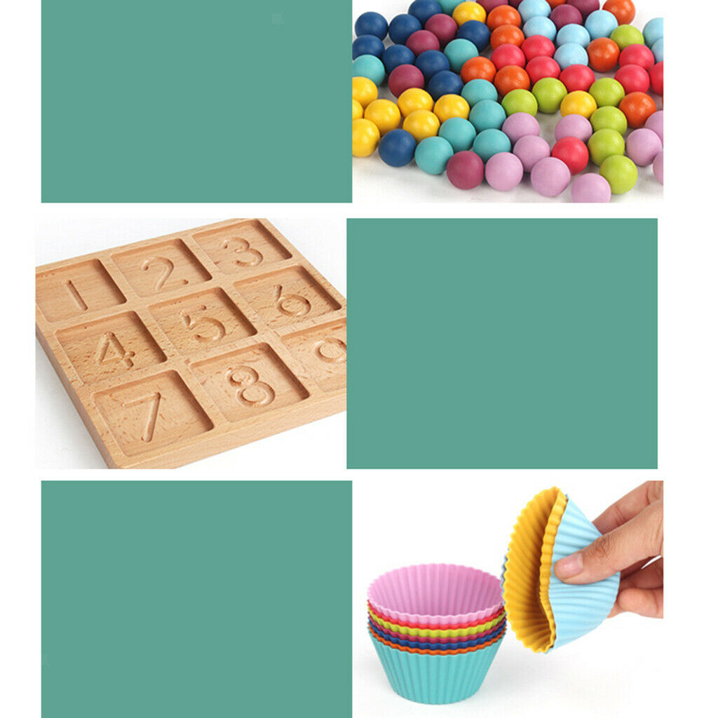 Montessori Kids Clip Beads Puzzle Board Math Educational Toys for Boys Girls