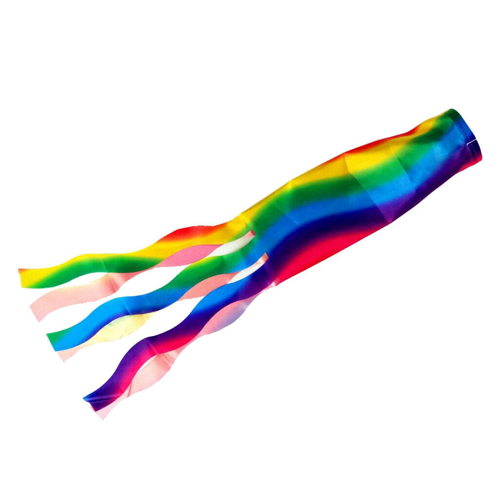 140cm Hanging Windsock Flag Camping Wind Sock Outdoor Indoor Rainbow