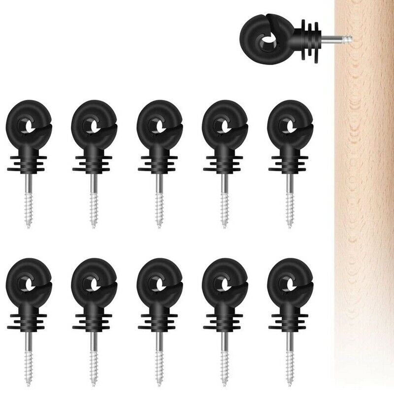 25Pcs Electric Fence Insulator Screw-in Insulator Fence  Post Wood Post InsulaU3