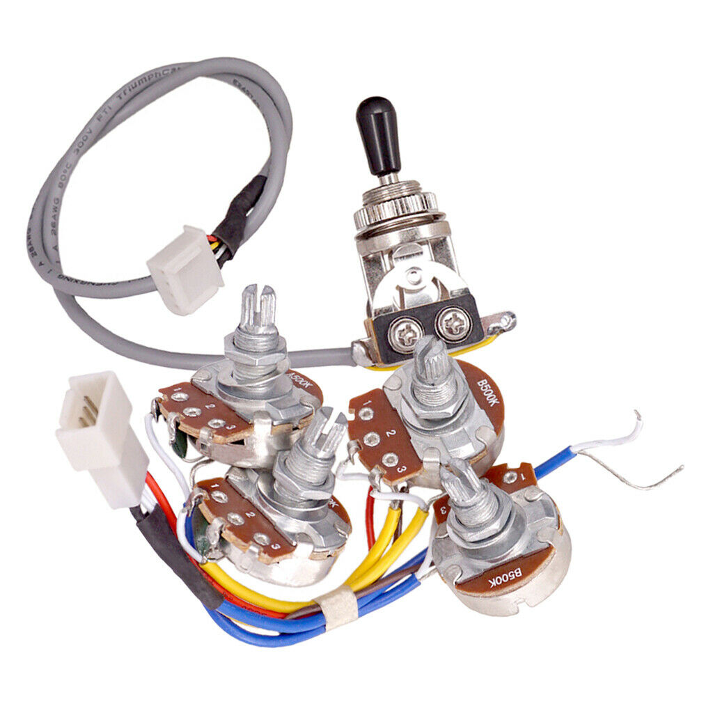 Guitars Circuit Wiring Kit Tone Volume Control A500K B500K Pots Switch