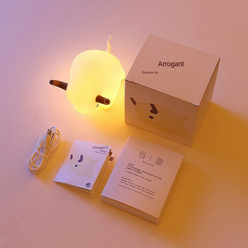 Cow LED Night Light  Dimming Silicone Soft Baby Nursery Bedroom Lamp