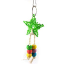 Rattan Five-pointed Star Bird Swing Hanging Parrot Toys Chewing String Colorful