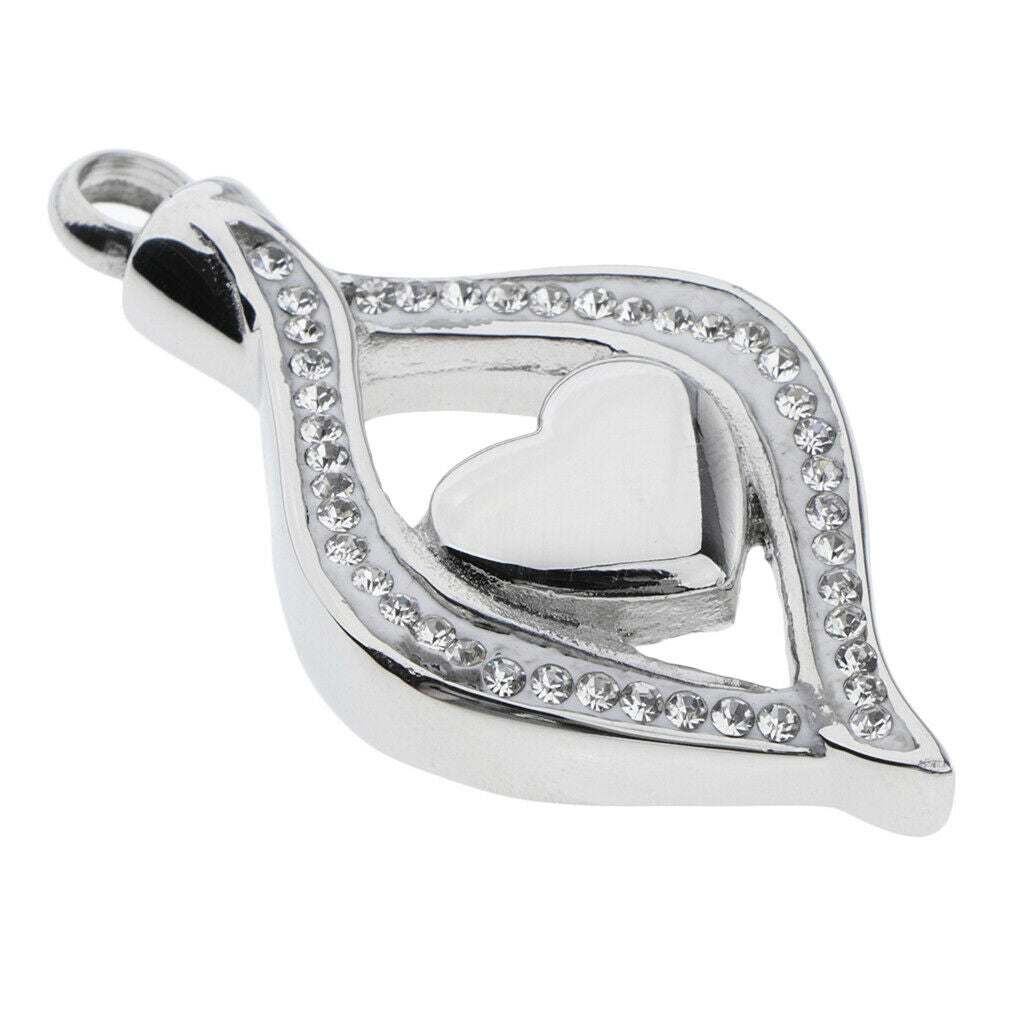 Heart Pet Funeral Cremation Ash Urn Locket Ashed Filler Jar Jewelry Pendant