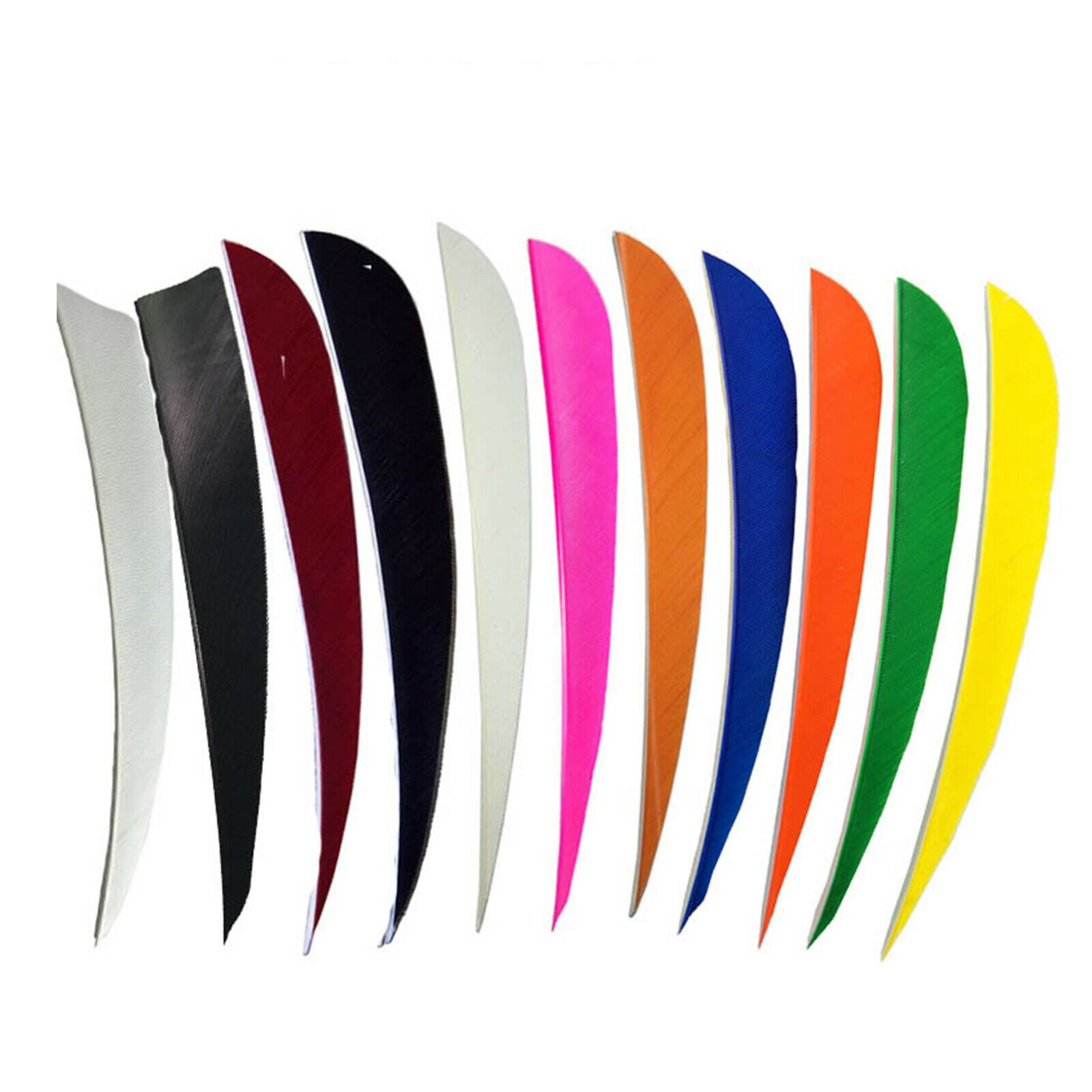 50pcs 5" Arrow Natural Turkey Feather Waterdrop Fletches Vanes DIY Shaft CA