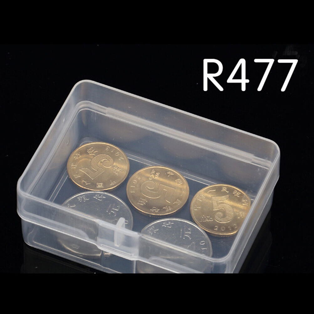 5pcs Clear Plastic Transparent Storage Box Collection Container Case Part.l8