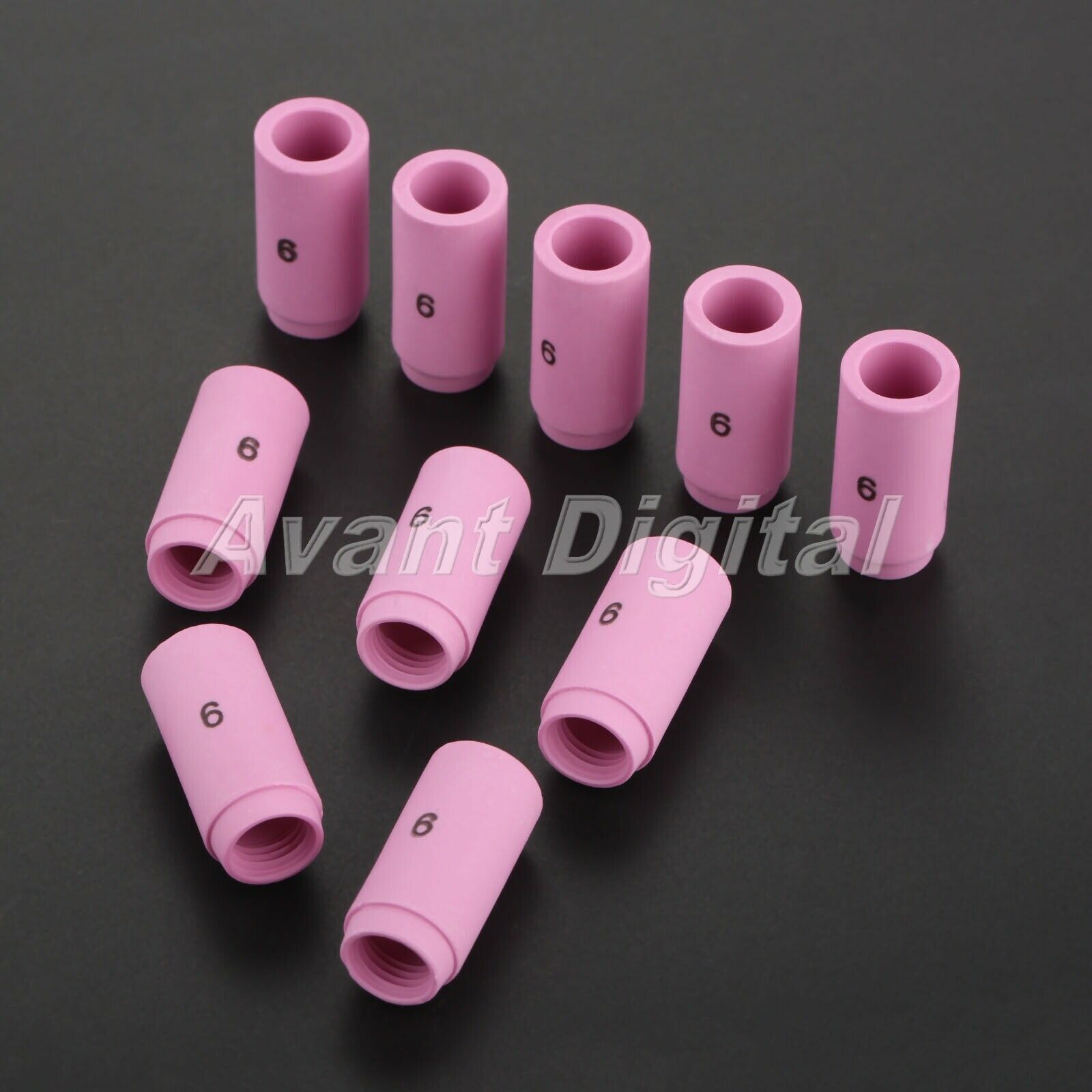 10PCS TIG Welding Ceramic Cup Nozzle 13N10 #6 Torch 9 20 3/8" Orifice Accessory
