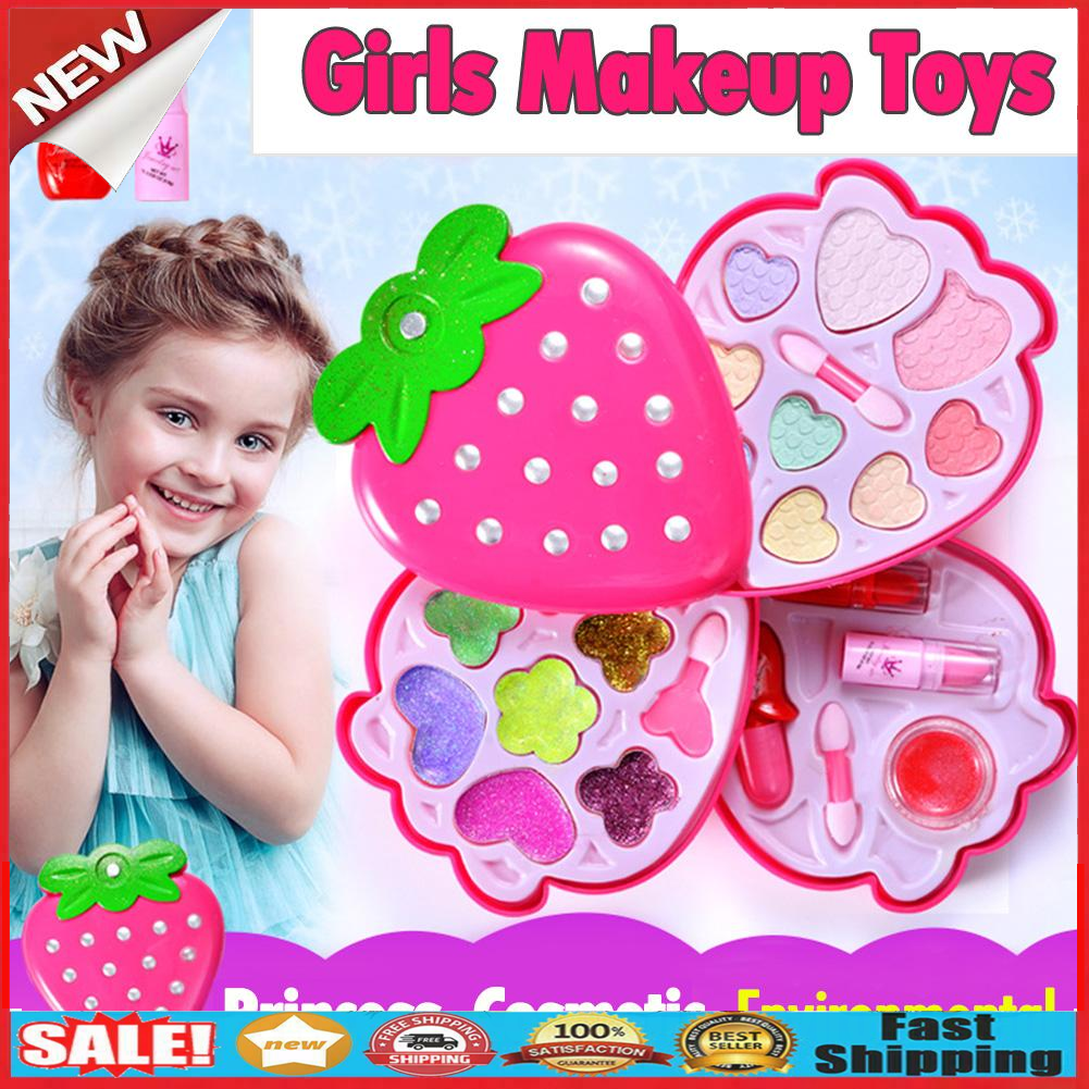 Princess Lips Pigment Cosmetic Pretend Play Toys Girls Manicure Makeup Kit @