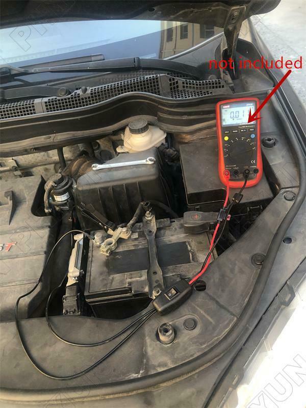 Car Parasitic Drain Tester Power Leakage Tester with U-Shaped Battery Clamp