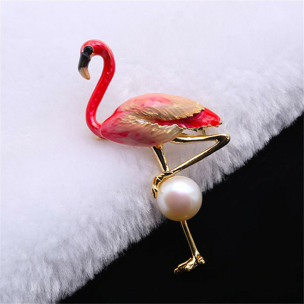Elegants Flamingo Brooches Unisex Women &Men Brooch Pin  Dress Coat Jewelr.l8