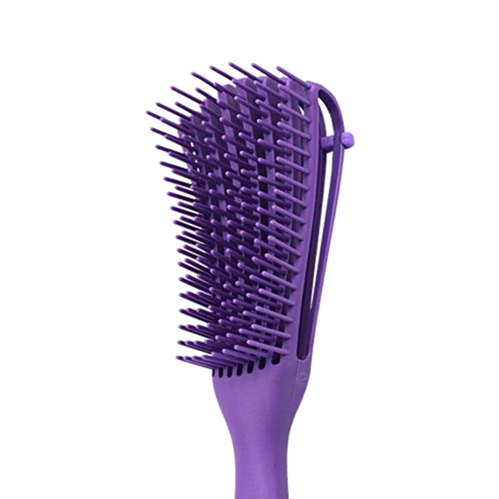 4x Salon Hair Styling Plastic Barbers Brush Combs Set for Long Hair Purple