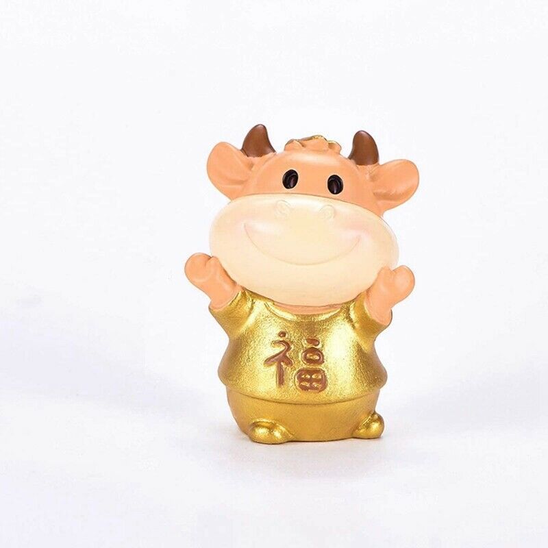 Fortunate Cow Chinese Zodiac Year Ox Cow Cake Toppers Landscape Decor New YeR7I6