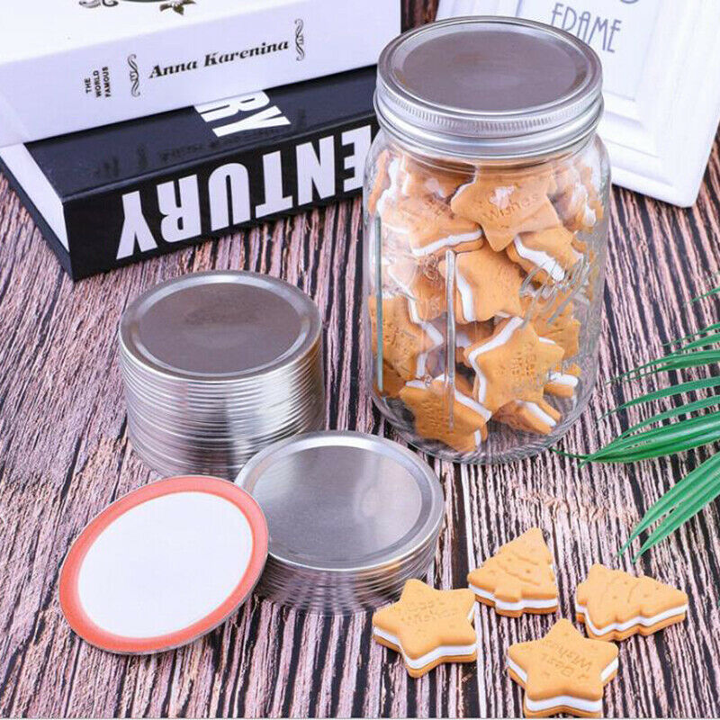 10*86mm Wide Mouth Mason Jar Lid Tinplate Split Sealing Lids Round Metal R xJSJ