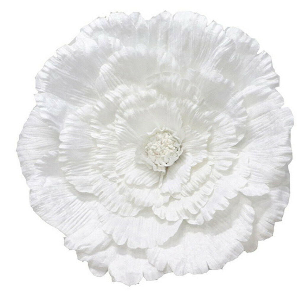 60cm Big Artificial Silk Peony Flower Wedding Party Backdrop Decor White
