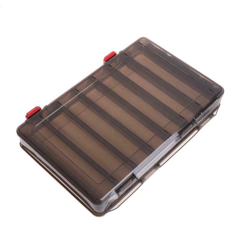 Fishing Box Bait Lure Hook Storage Double Side V Shaped Tackle 14 Compartments