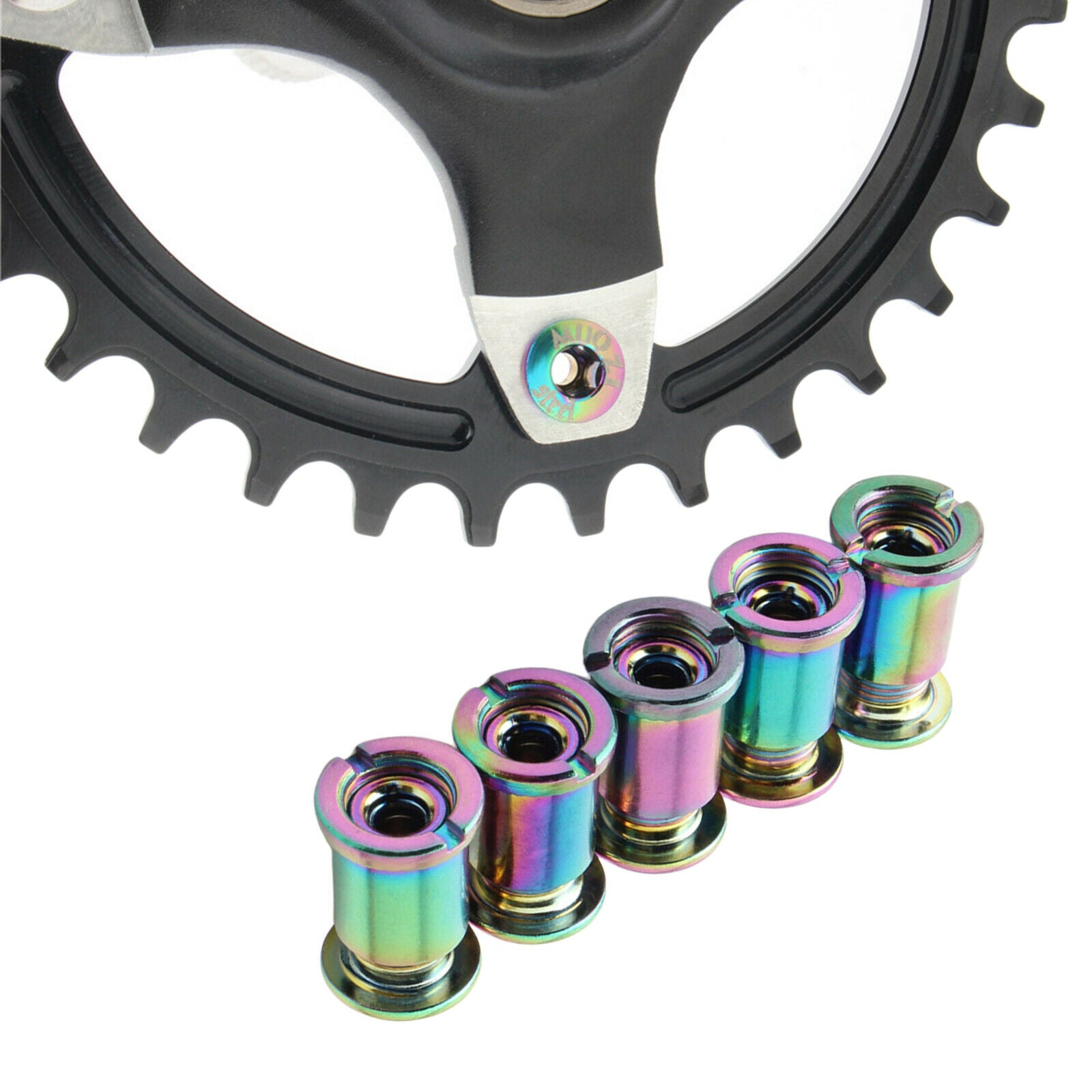 5pcs/pack Crankset Bolts Chainring Bolts & Nuts Screw Hardware A-Triple Disc