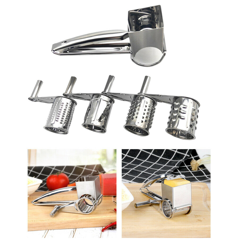 Stainless Steel Rotary Cheese Grater Slicer Cutter Easy to Clean Gadgets