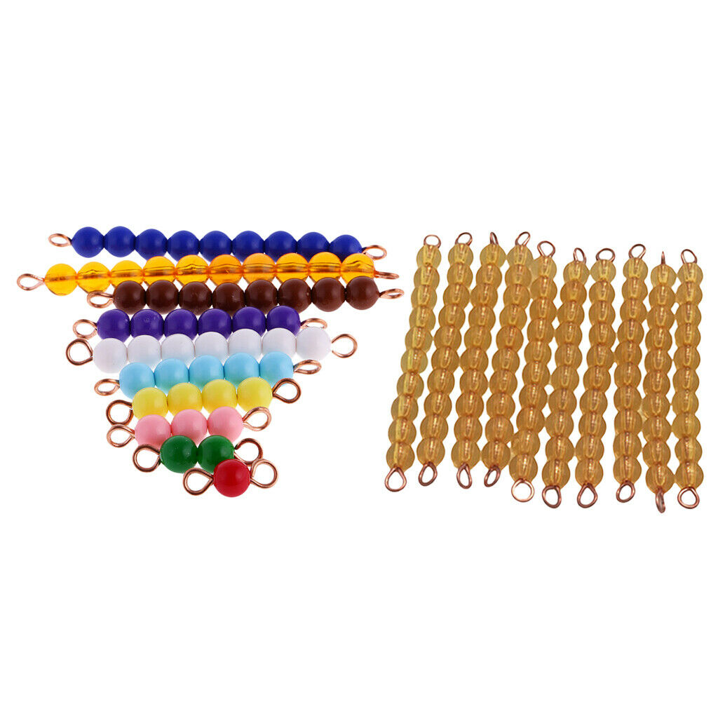 1-10 Bead Bar Plastic Metal Wire for Kids Toddlers   Early Learning