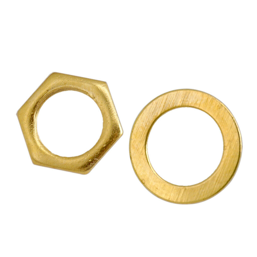 10x Iron Jack Socket Nuts + Washers For Electric Guitar Part