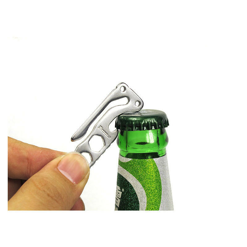 1PC Stainless Steel Pocket Multifunction Tool Opener Keychain Key Ring EDC S Lt