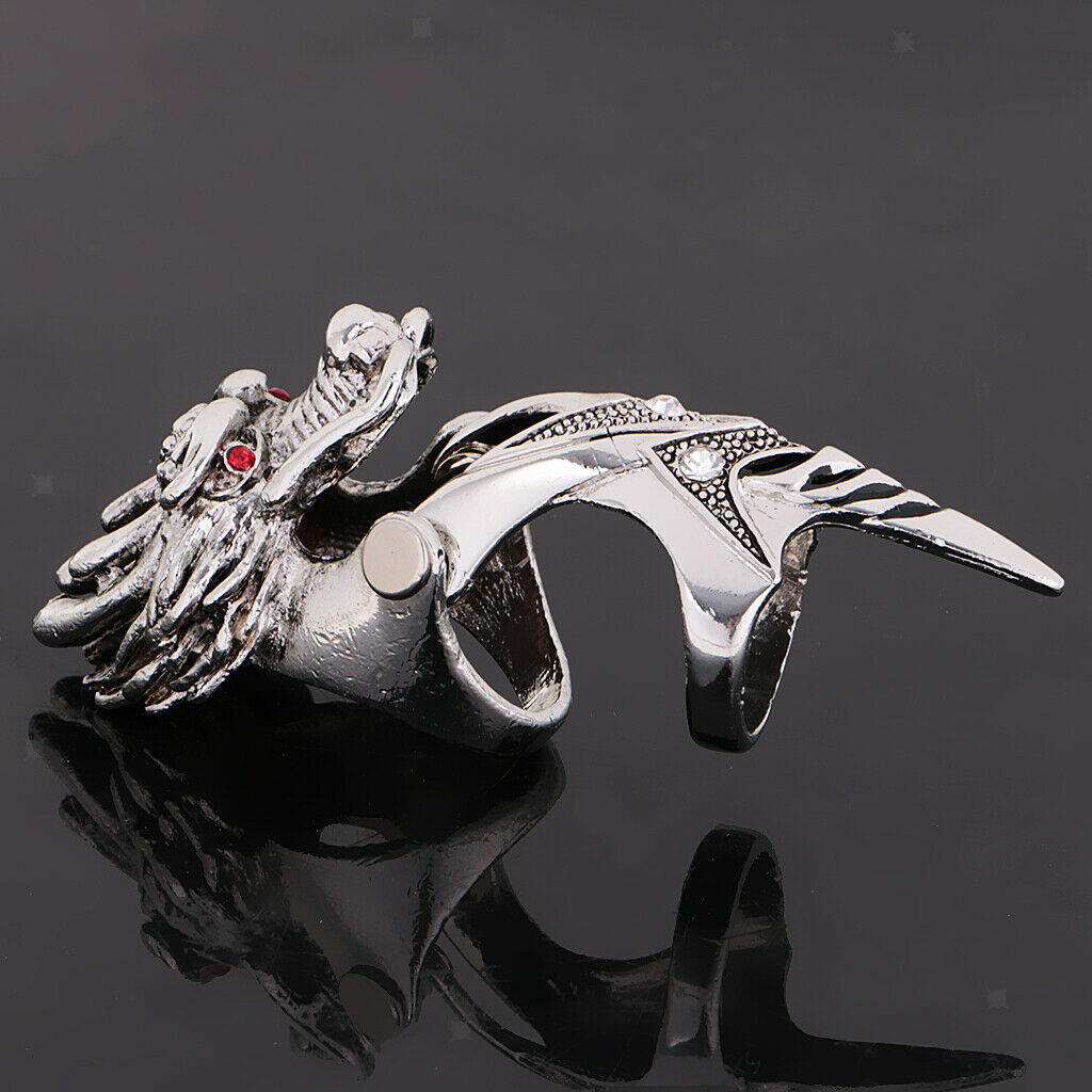 Dragon Head Red Crystal Eye Rings Gothic Rock Hip Hop Band Jewelry Steampunk