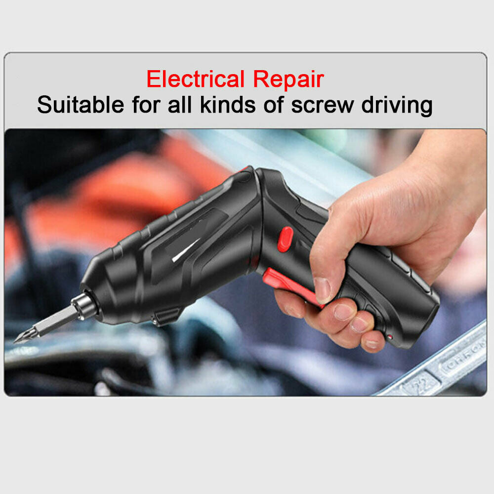 Cordless Screwdriver Drill Screw Driver with Bit USB Rechargeable Electric Tool