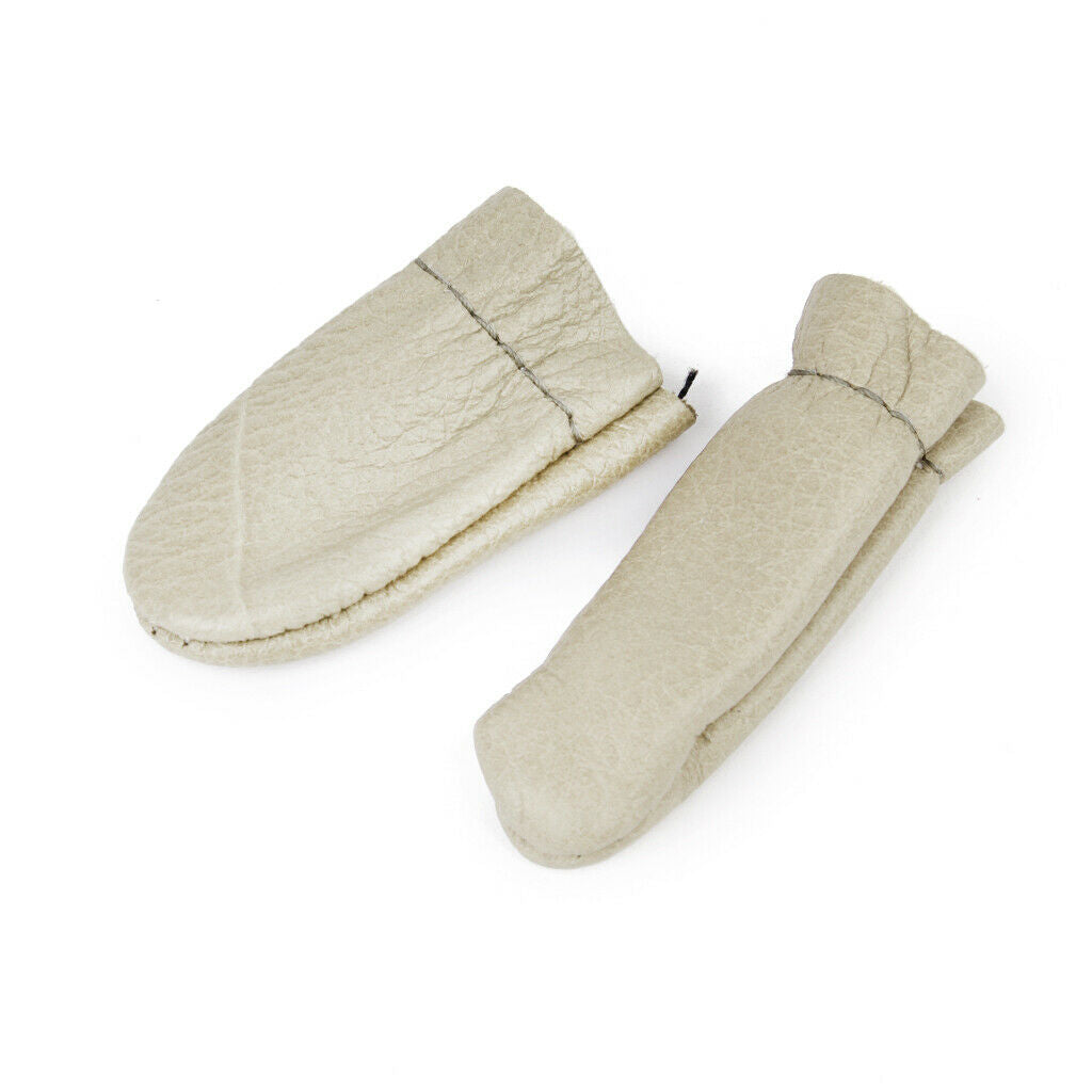 4Pcs Leather Finger Cots Covers Protection Sleeves Needle Pin Felting Tools