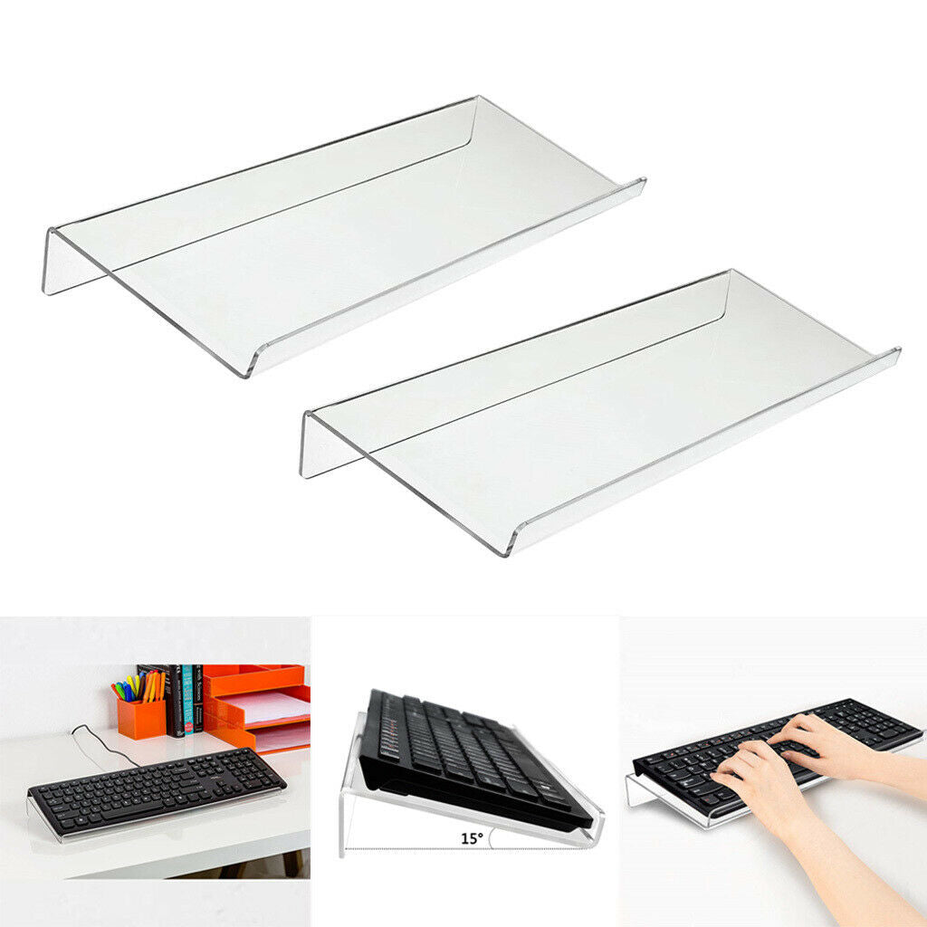 2 Pieces Computer Keyboard Stand Holder for Office School Typing and Working